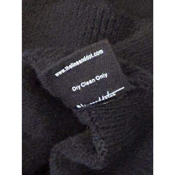 ANTHROPOLOGIE LINE & DOT BLACK SWEATER Size L BLACK TIERED RUFFLES PULLOVER NEW - Picture 8 of 9